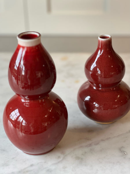 "Sang de Beouf" Double Gourd Vase small