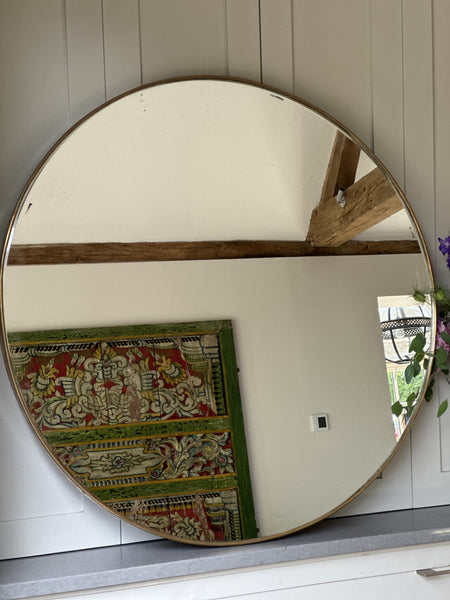 Large Mid Century Italian Circular Mirror