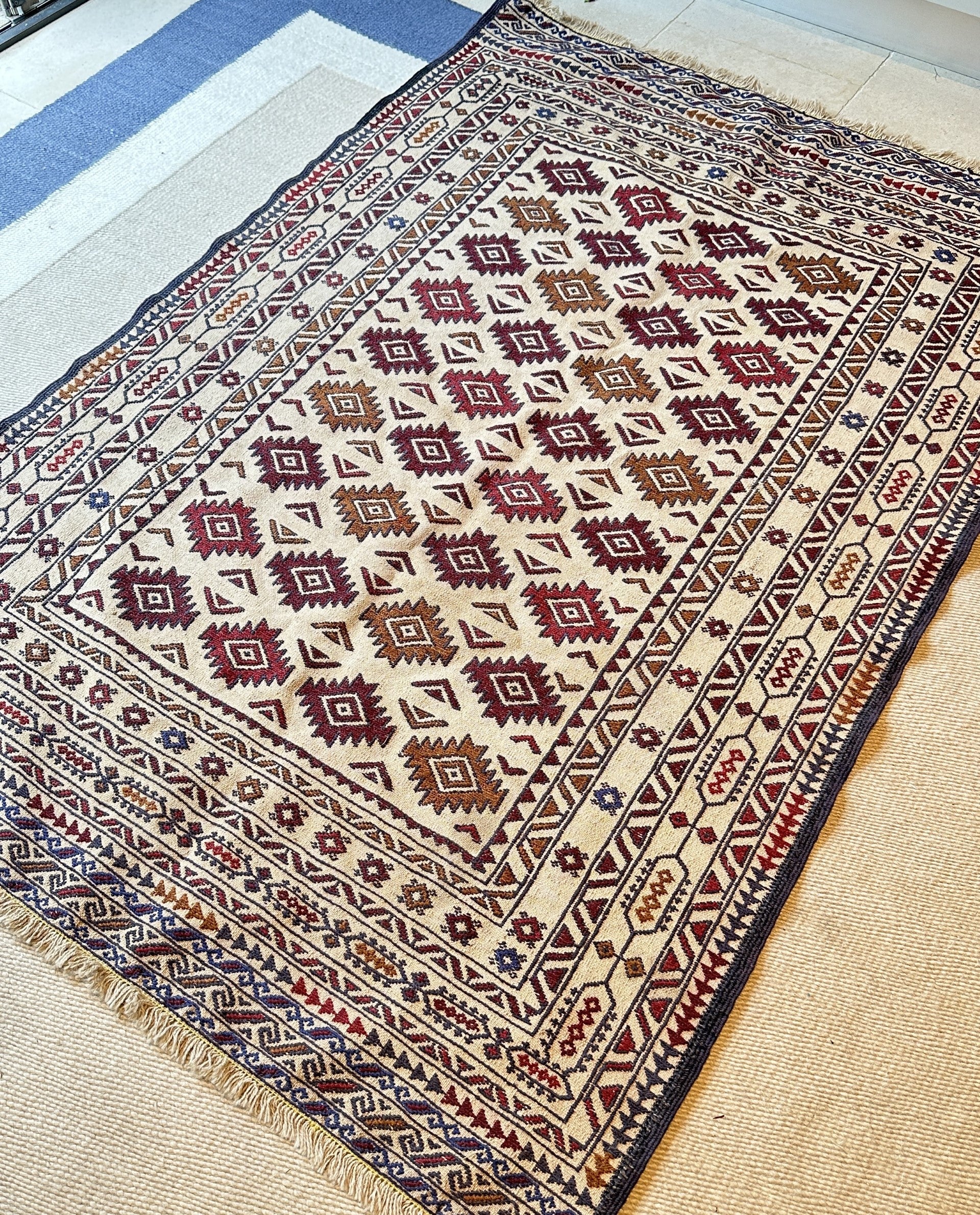 Modern Flat Weave Rug from Afghanistan