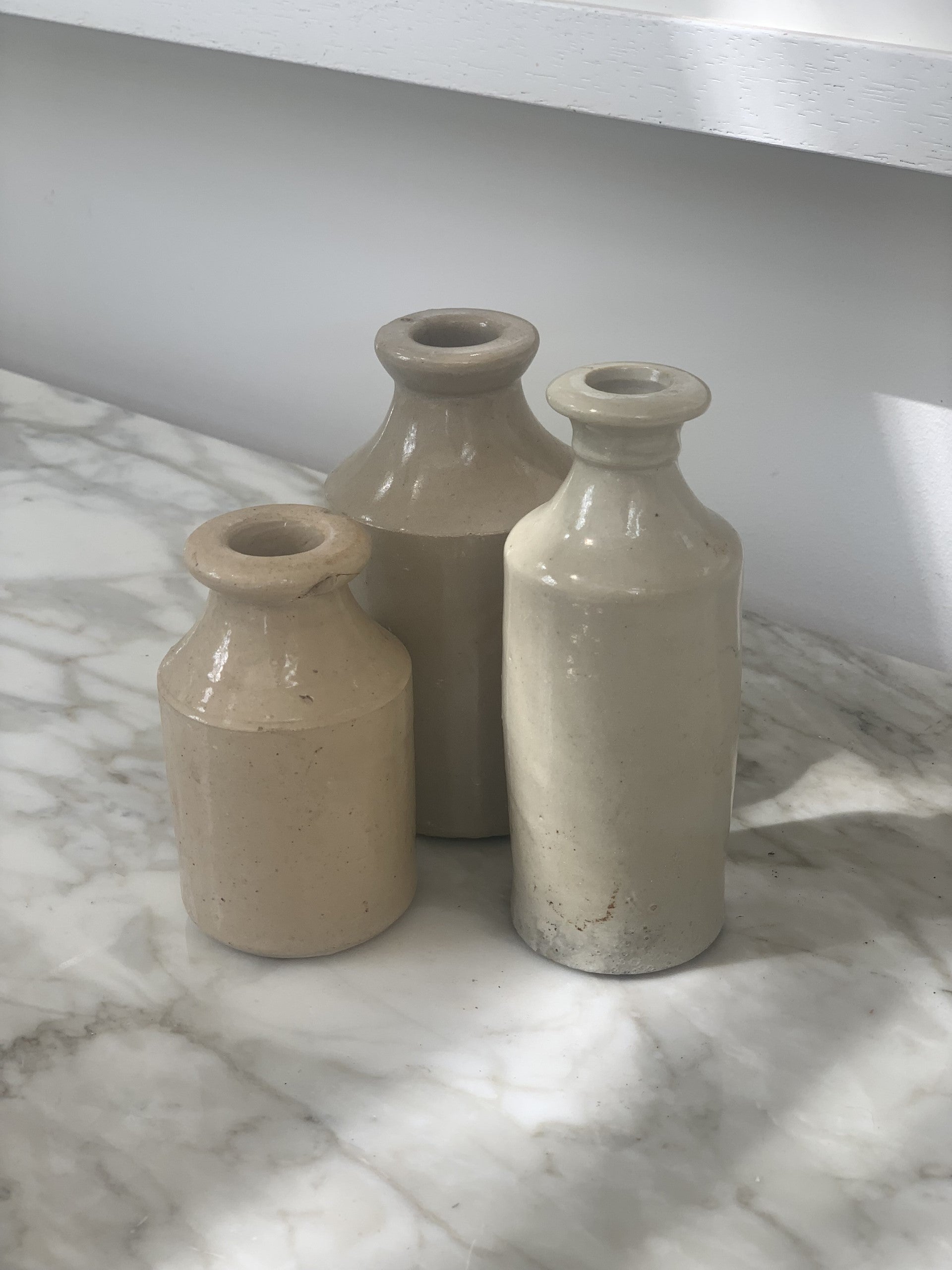 3 Small Stoneware Jugs