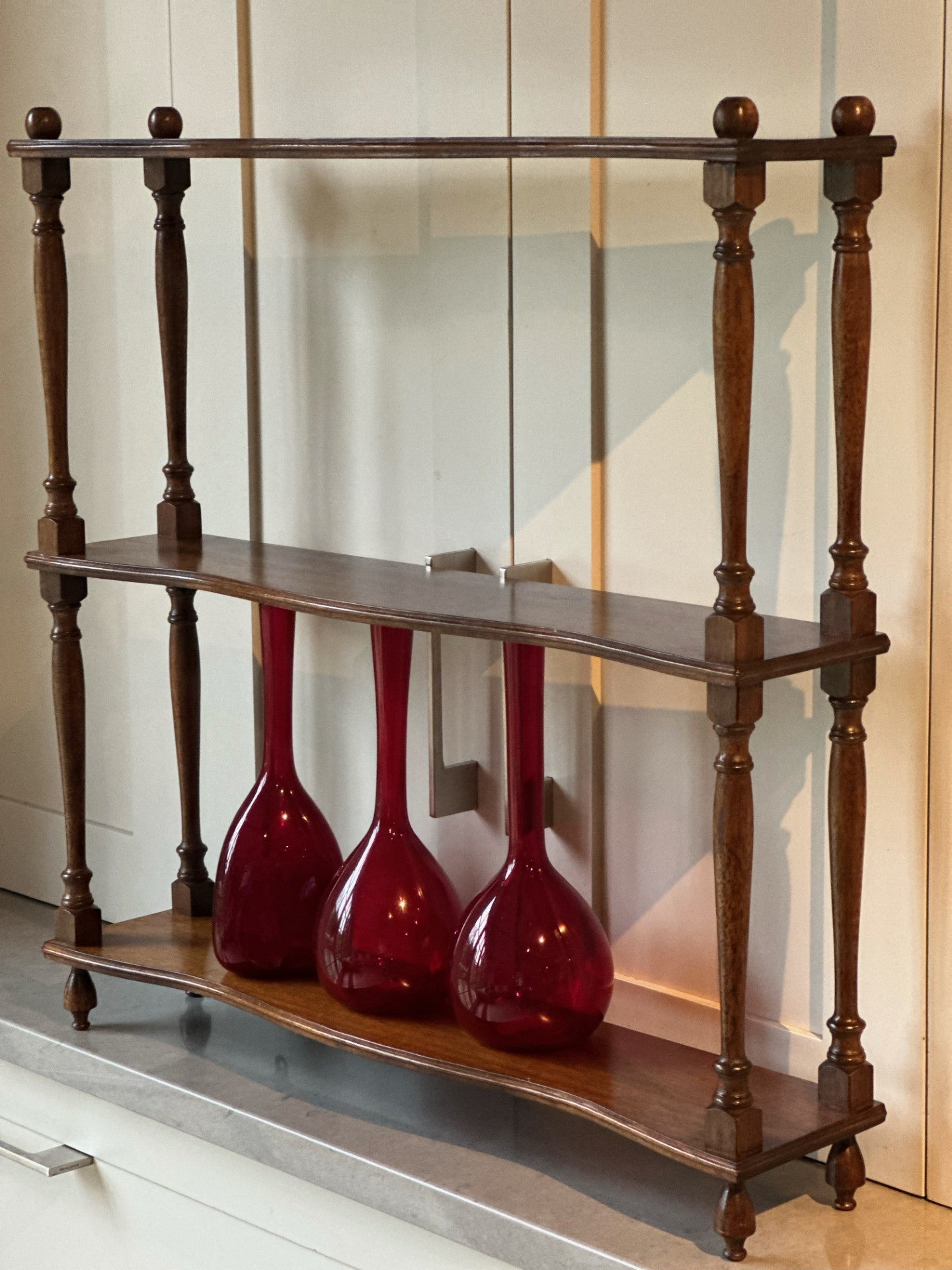 Small Mahogany Wall Shelves