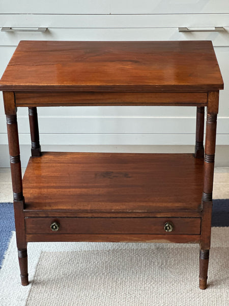 Mahogany Side Table with a Drawer