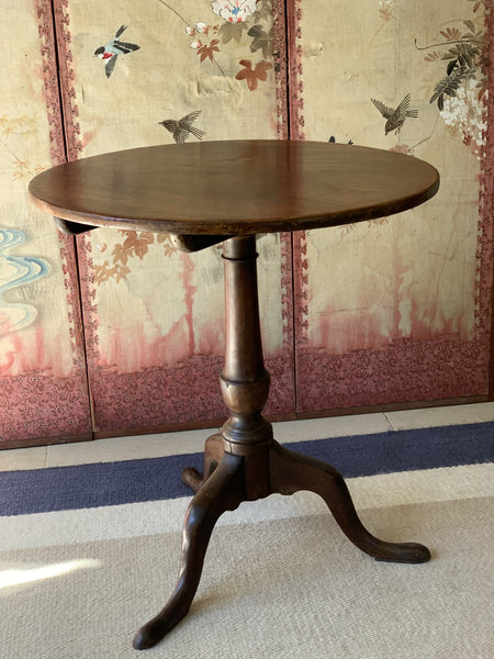 Small antique oak tripod table