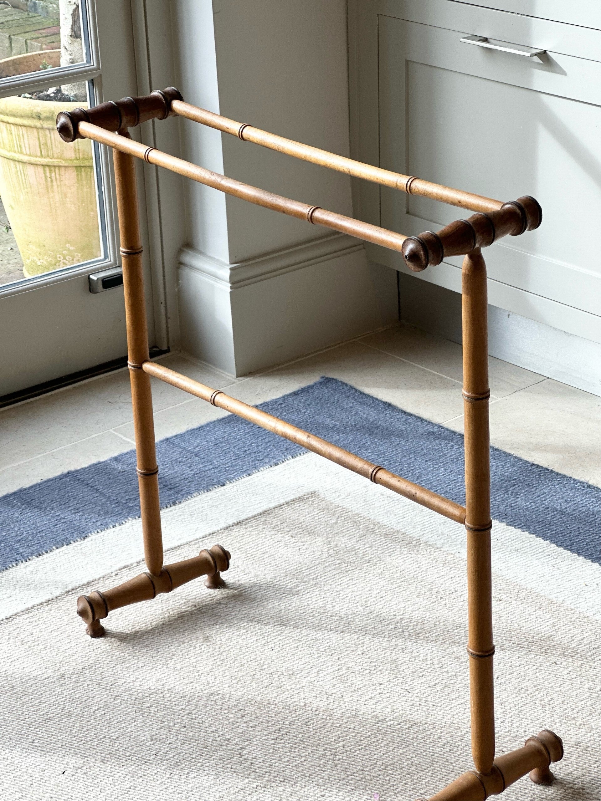 Faux Bamboo Floor Standing Towel Rail