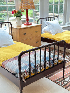 Reserved - Pair of Wood Turned Beds