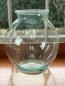 Large Glass Fishbowl Floral Vase