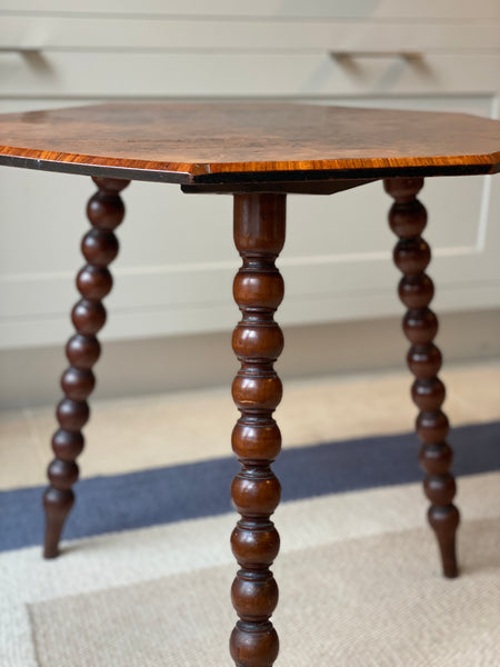 Antique walnut tripod table