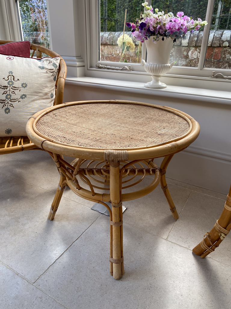 Small top bamboo table