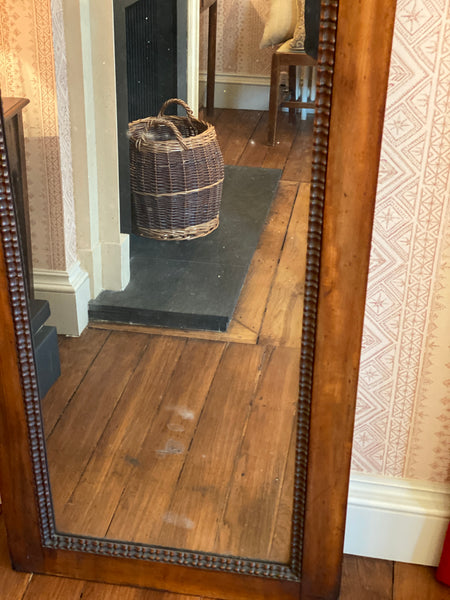 Tall mahogany Arched Mirror with lovely double pattern