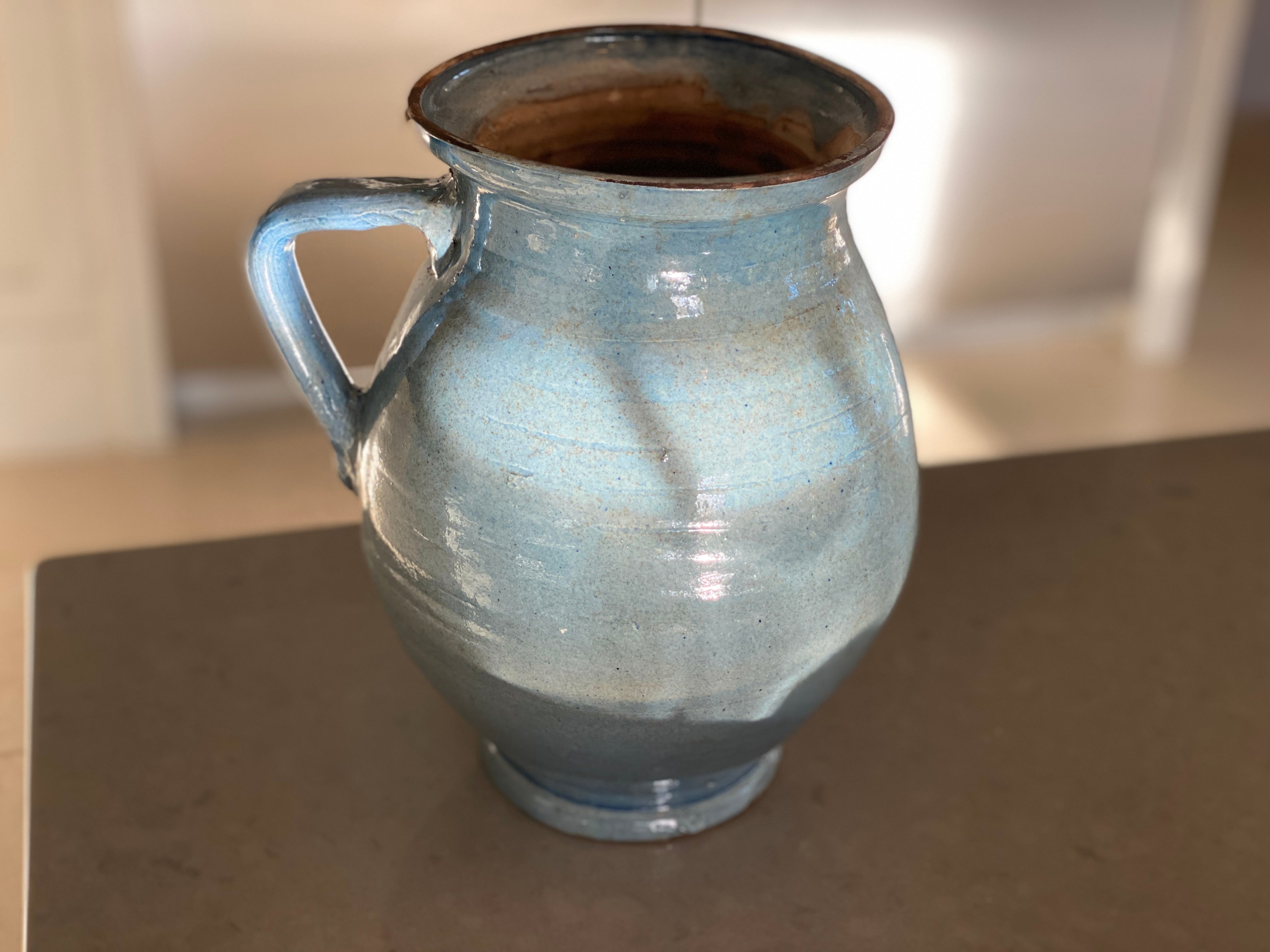 Vintage Hungarian blue glazed jugs