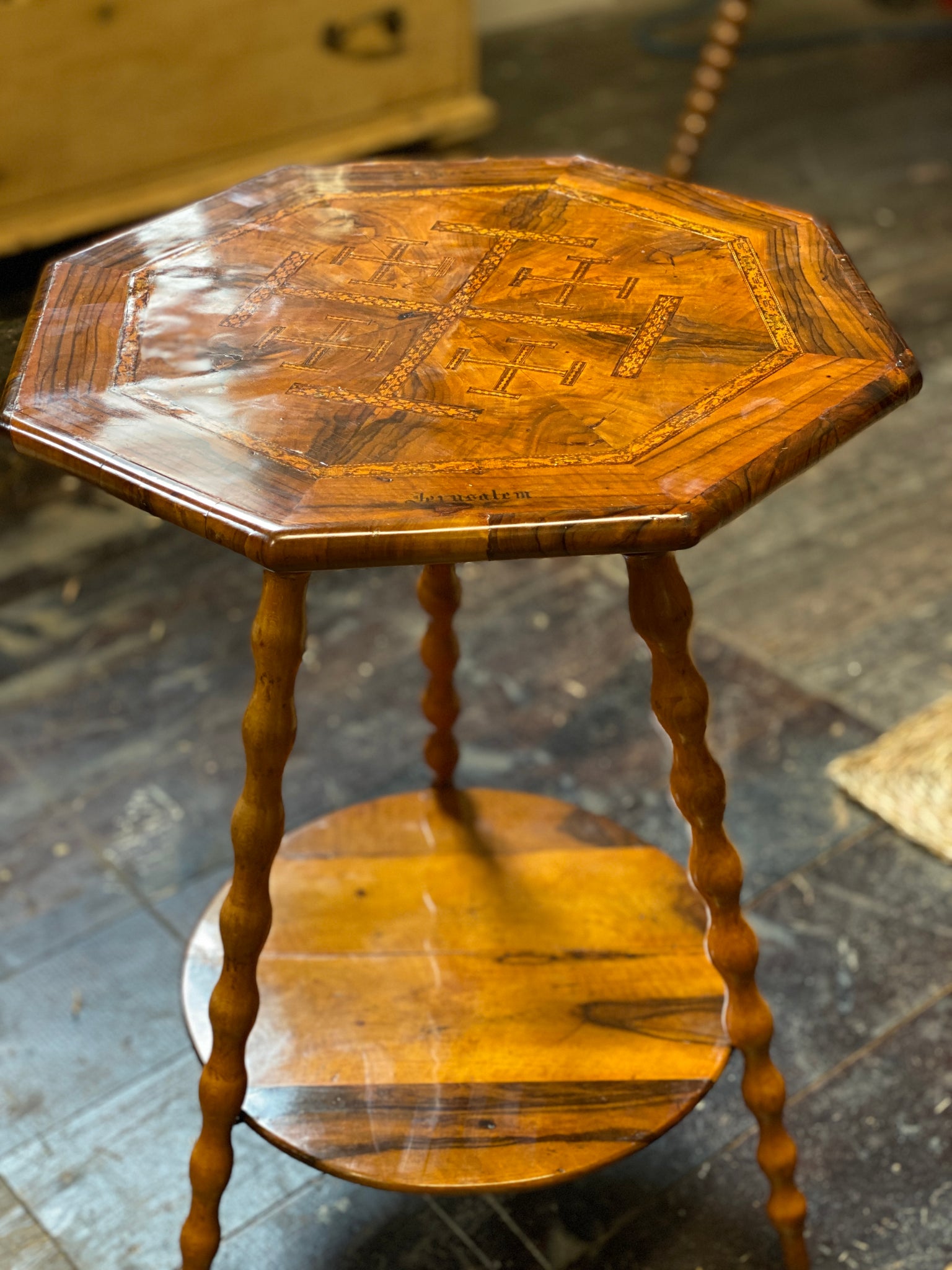 Small Antique Jerusalem Table