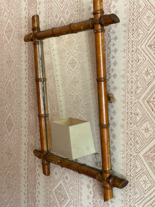 Large French faux bamboo mirror