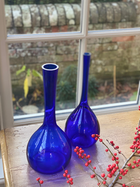 Large Vintage Arthur Percy Blue Vase
