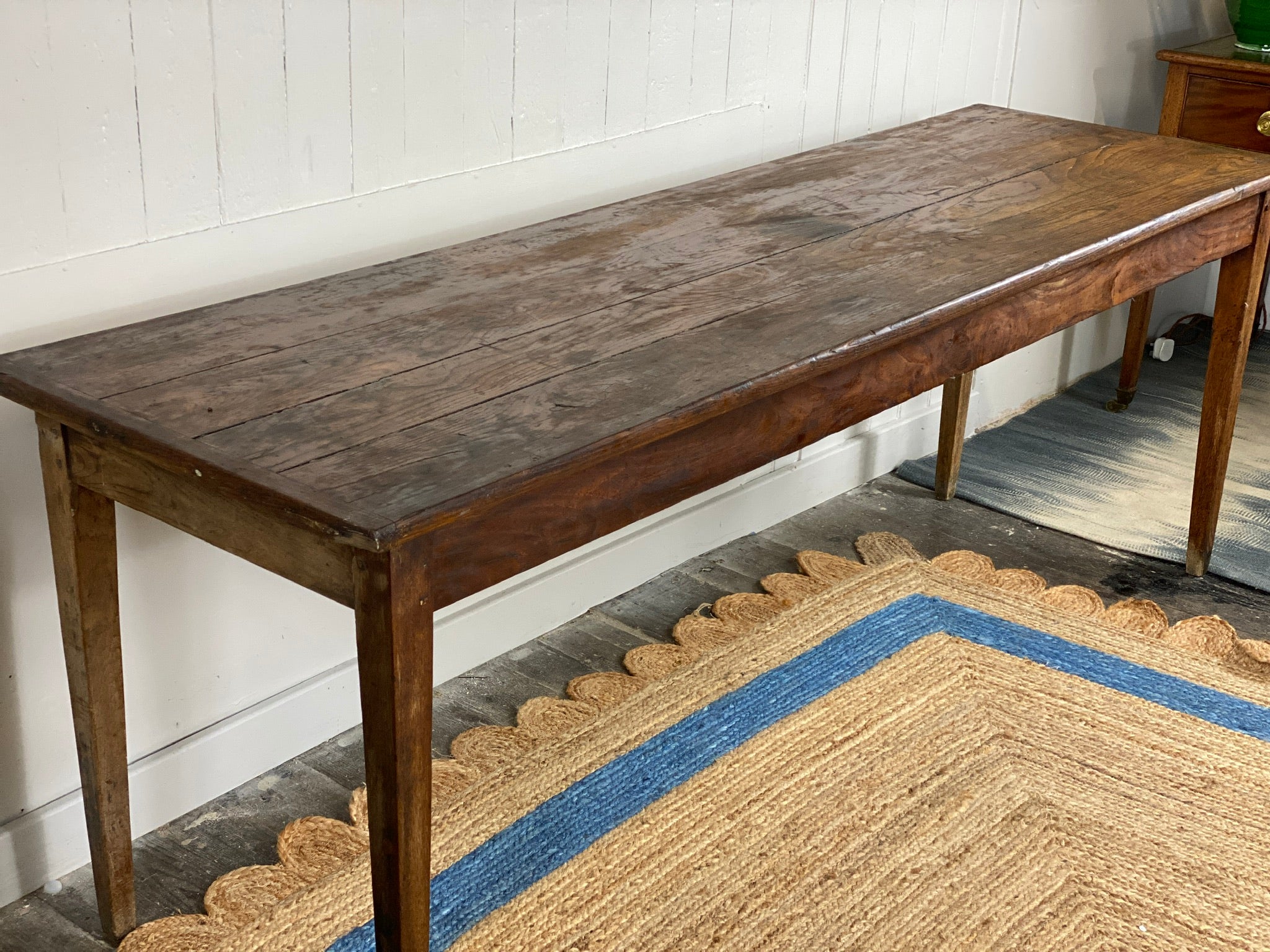 19th French Long Narrow Cherry Table