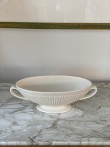 Medium Wedgwood Ribbed Moonstone Mantel vase with handles
