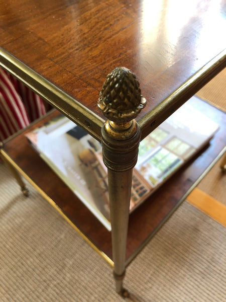 Lovely 1950s Brass Etagere End Table