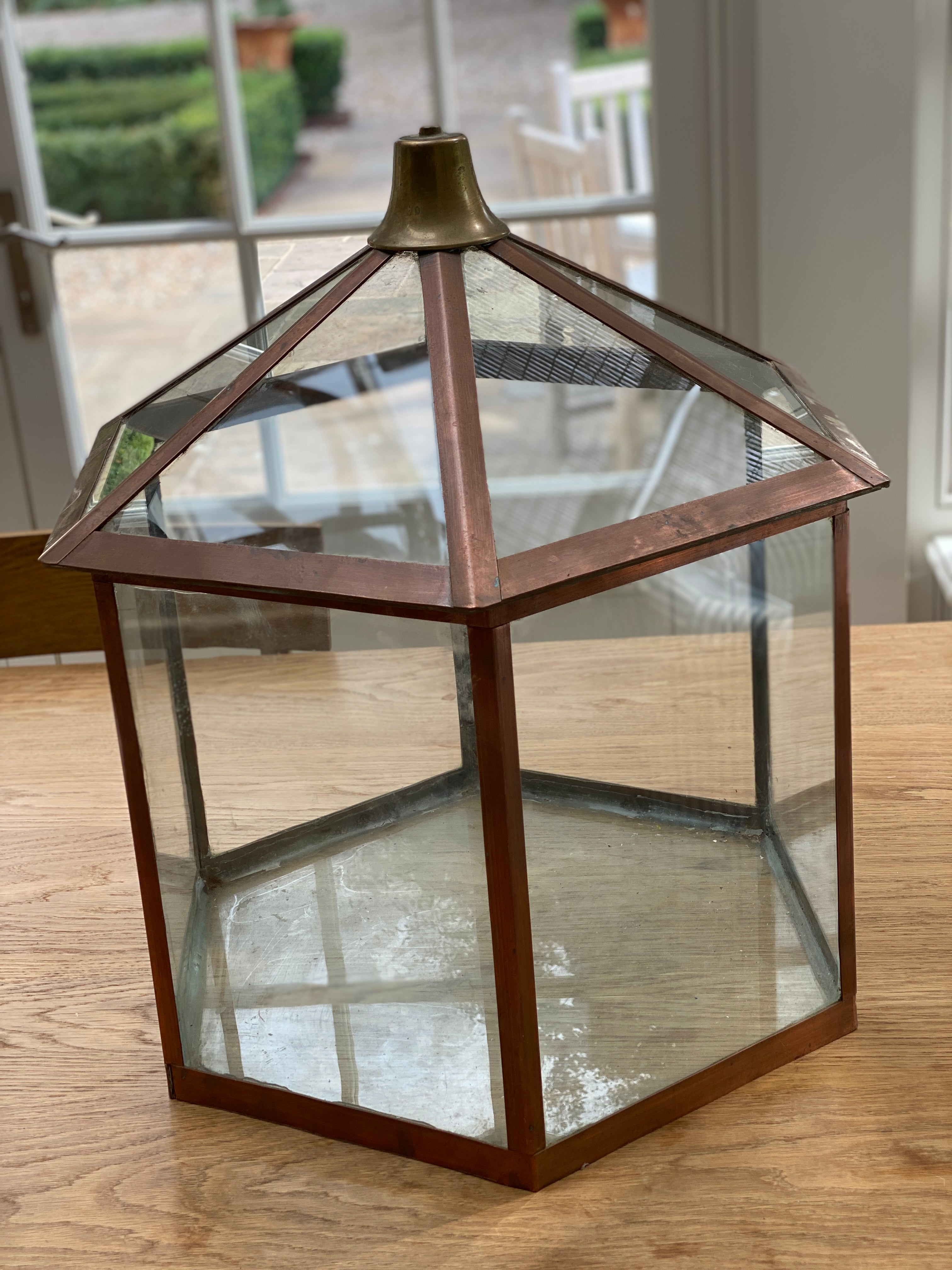 Large Vintage Copper Terrarium