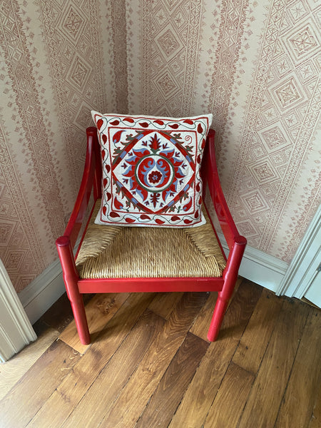 RESERVED. Vintage Red Carimate chair by Vico Magistretti