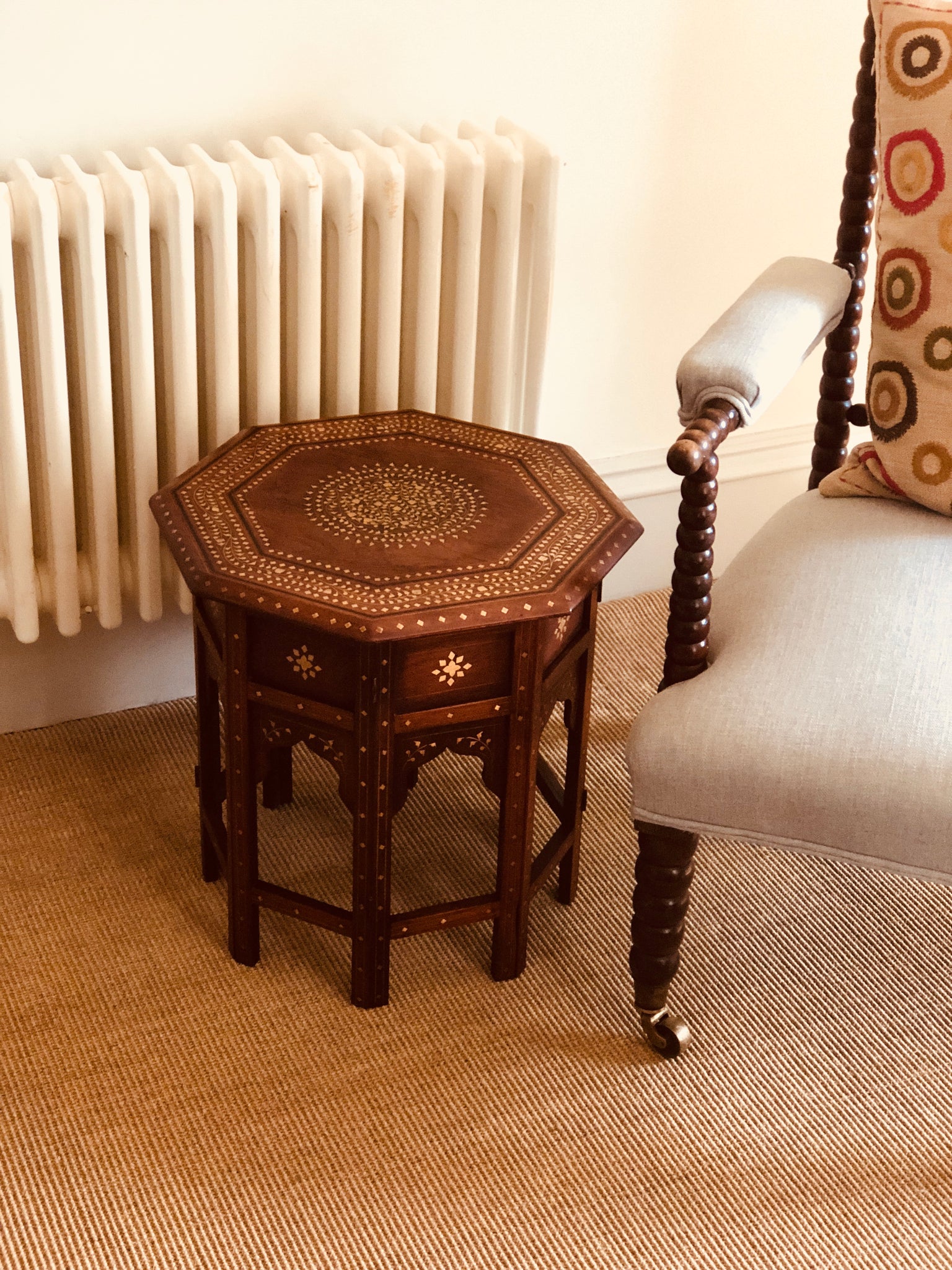 SOLD. Antique Rosewood Anglo Indian side table