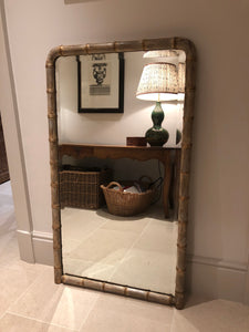 French Faux Bamboo Mirror