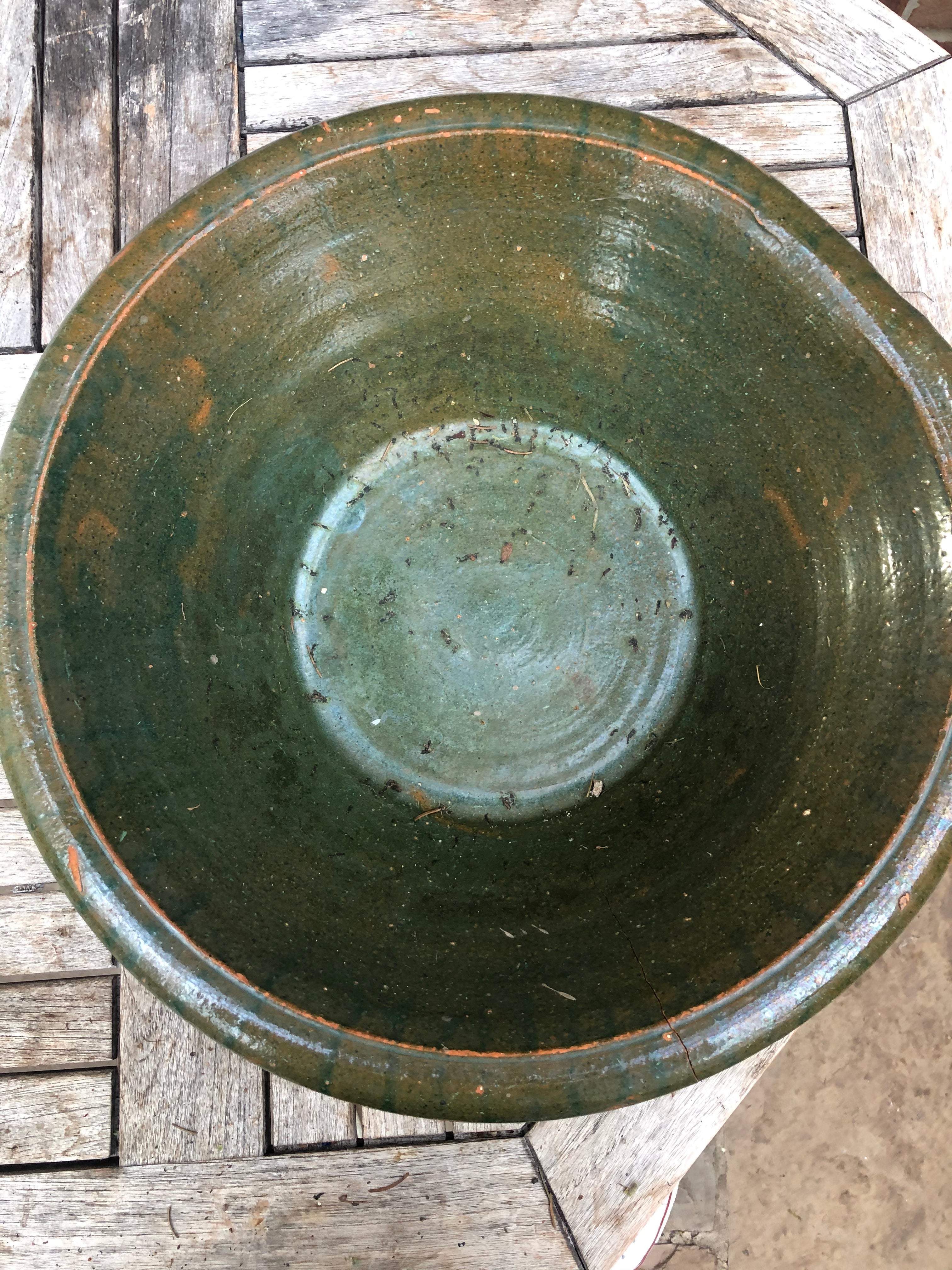 Green Dutch terracotta Dairy Pot