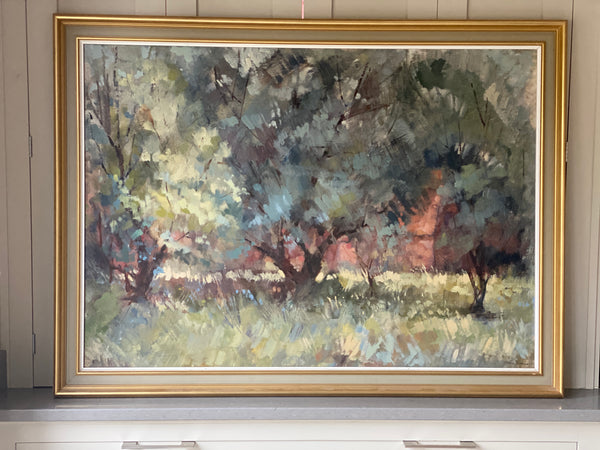 Large Framed signed Oil Painting - Summertime - by Yvonne Tocher (1920-2013)