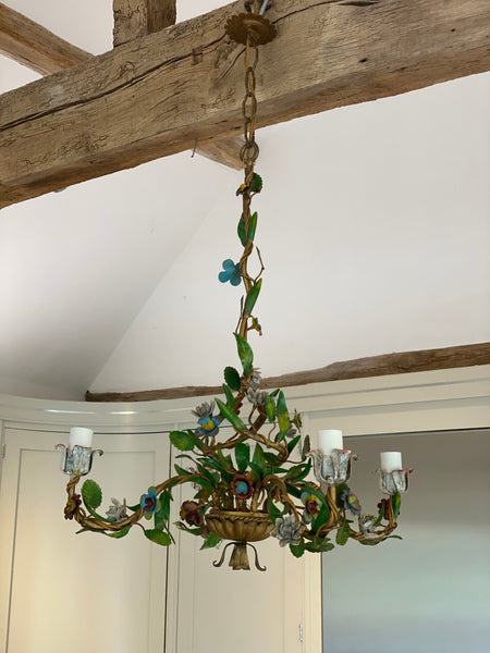 Small French Toleware Chandelier