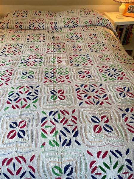 Multicoloured Indian Applique Bedspread
