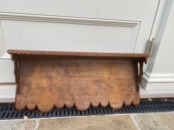 Small Antique Indian Scalloped Shelf