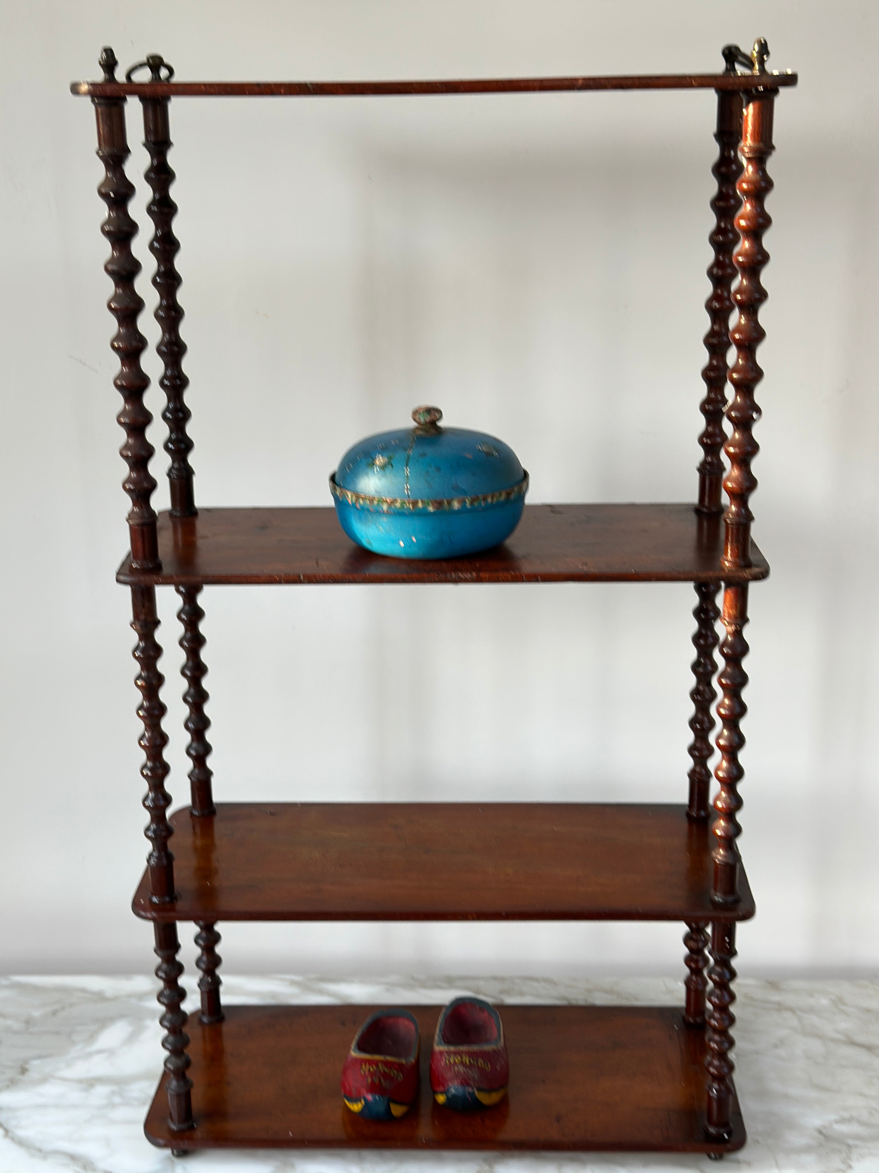 Tall French Mahogany Shelves