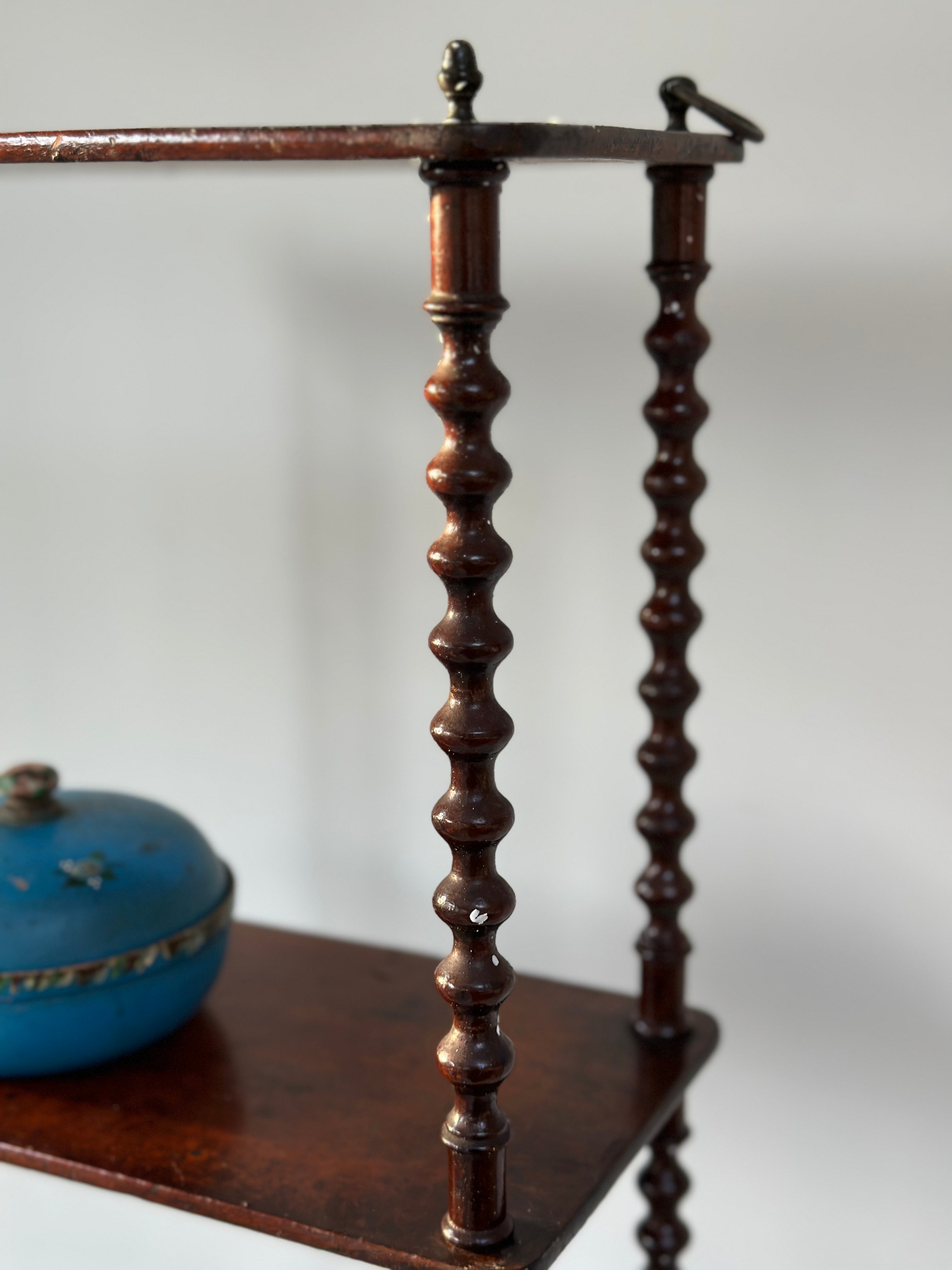 Tall French Mahogany Shelves