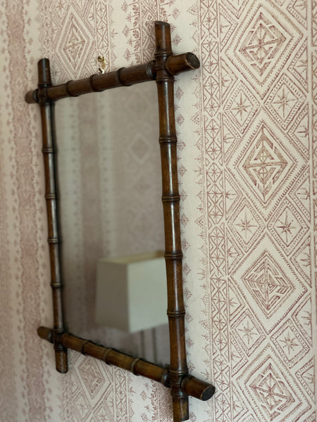 Lovely faux bamboo mirror