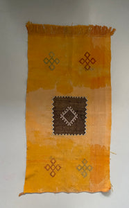 Small vintage silk Berber rug