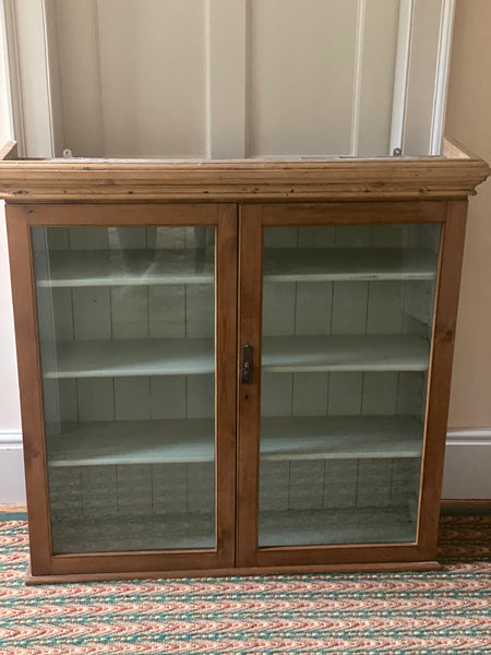 Attractive Old Pine Glazed Cabinet