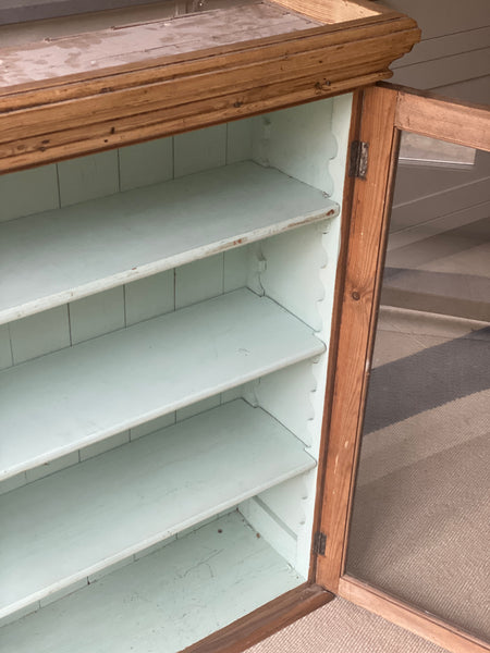 Attractive Old Pine Glazed Cabinet