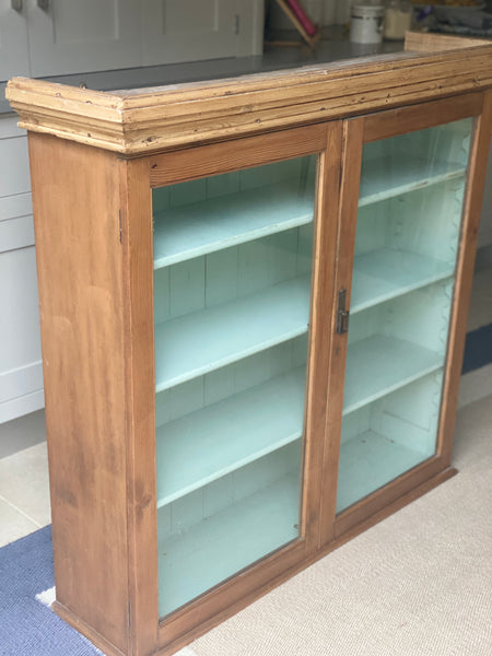 Attractive Old Pine Glazed Cabinet