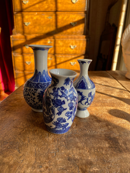 Set of 3 Chinese Bud Vases