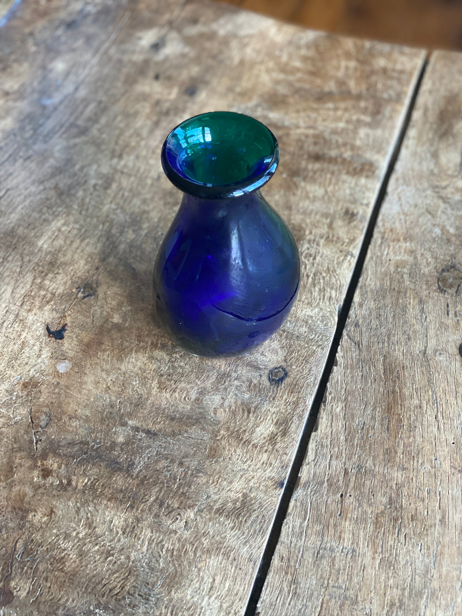 Pretty small Blue & Green Murano Bud vase