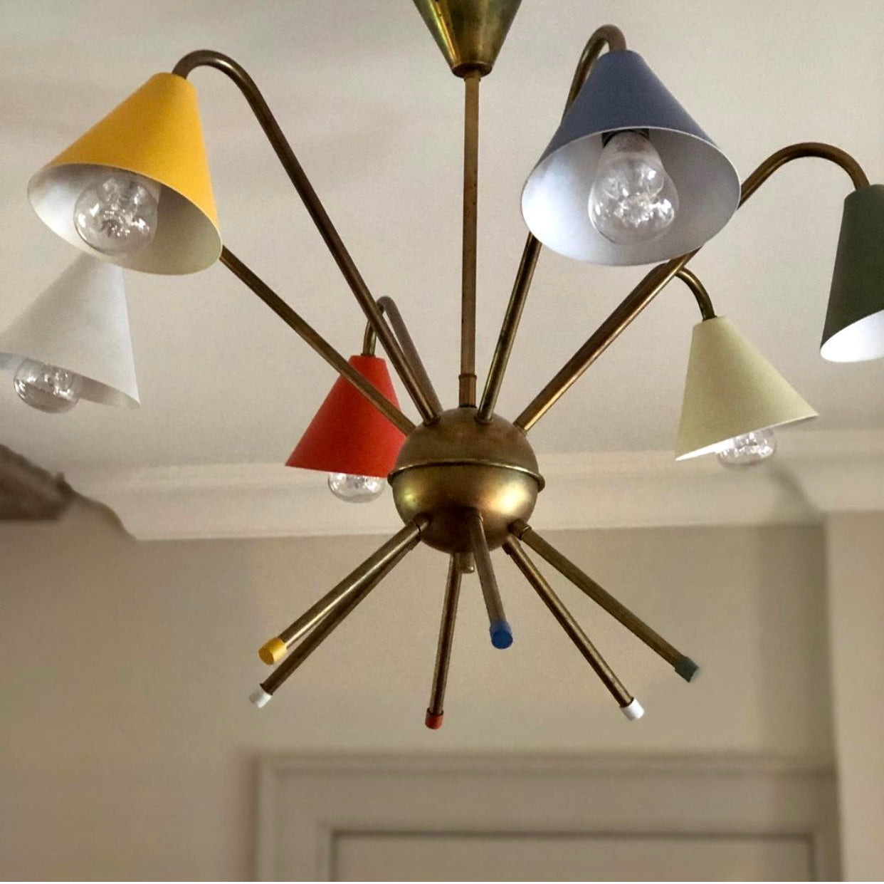 An Italian Sputnik/Atomic style chandelier