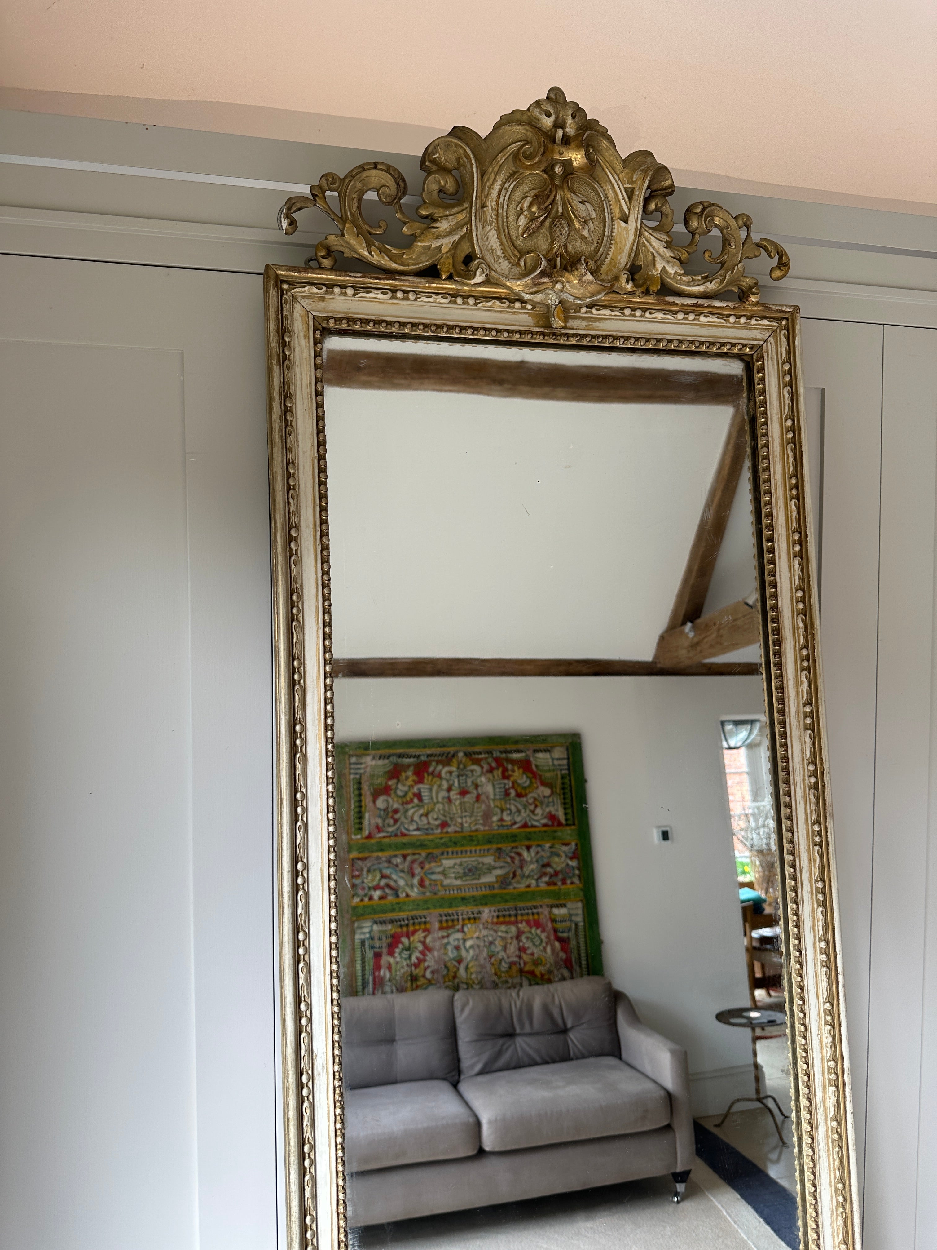 Very Tall French Gilt Mirror