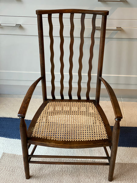 Morris & Co for Liberty's Lathback Armchair with cane seat