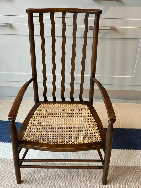 Morris & Co for Liberty's Lathback Armchair with cane seat