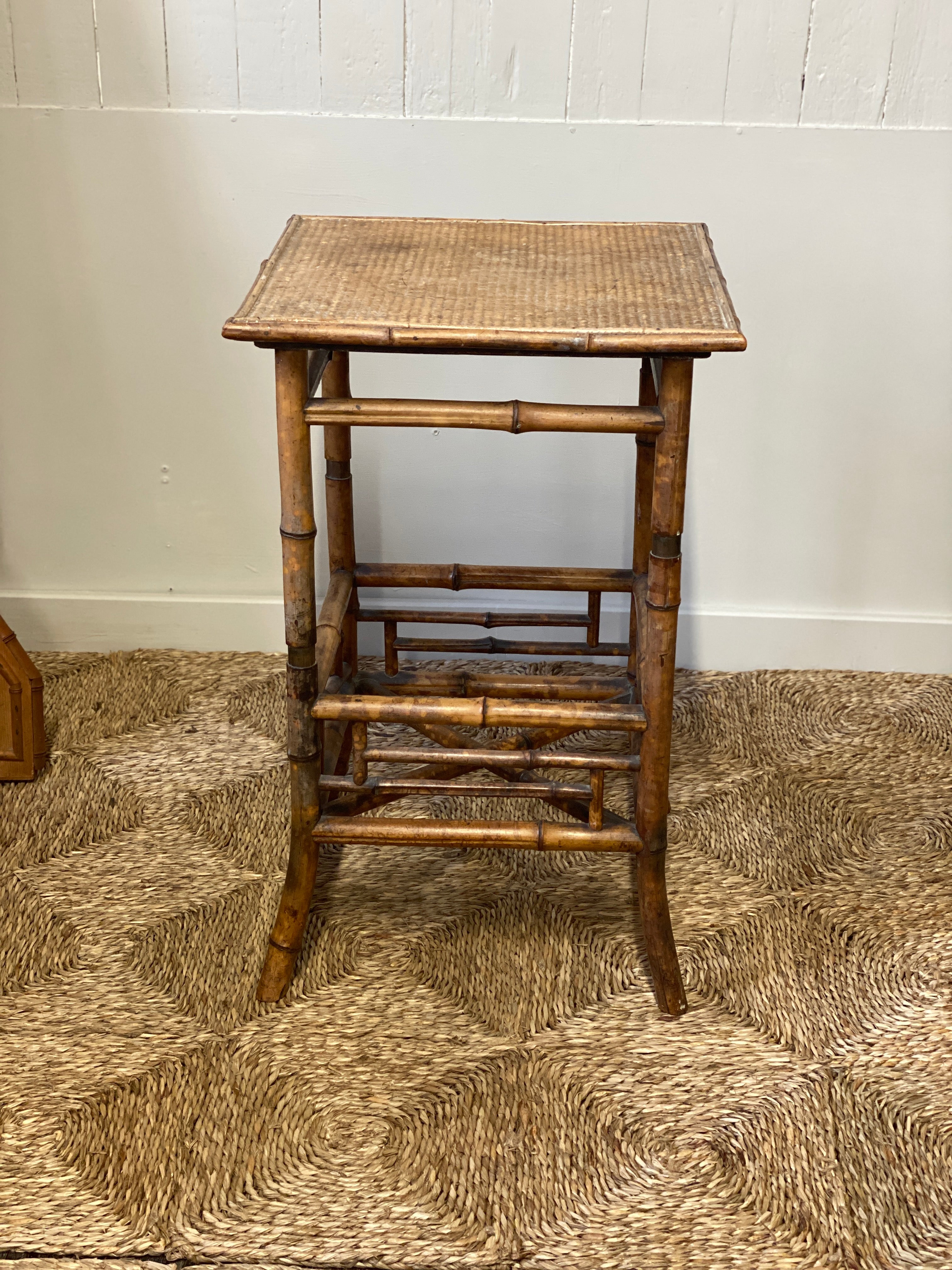 Vintage Bamboo Plant Table