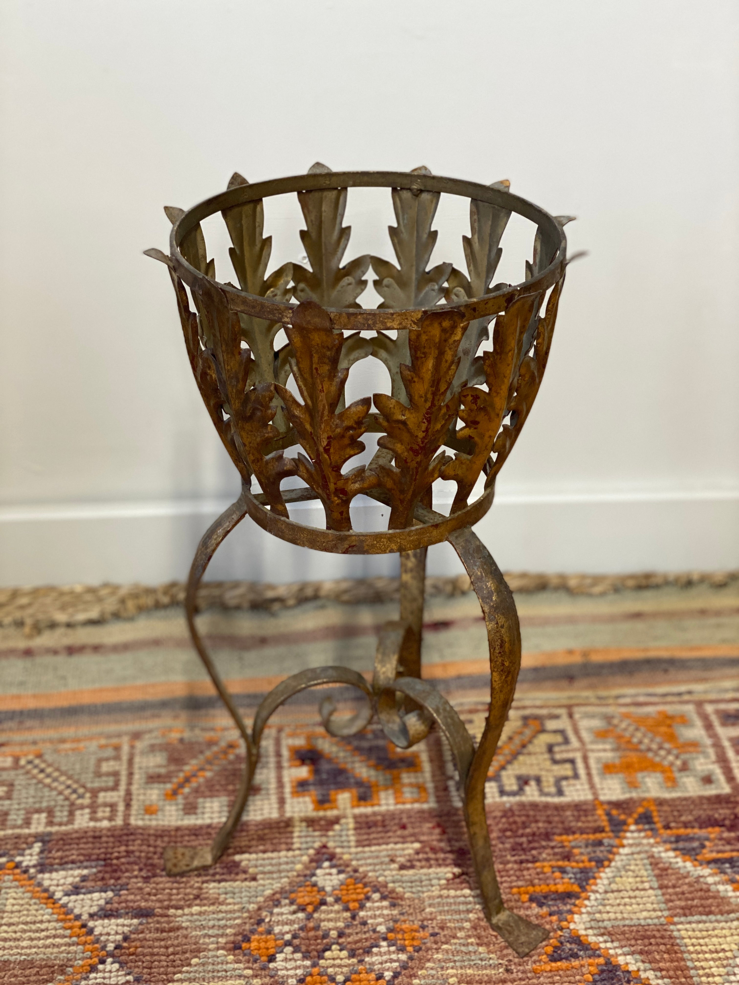 Attractive Spanish Gilt Metal Plant Stand