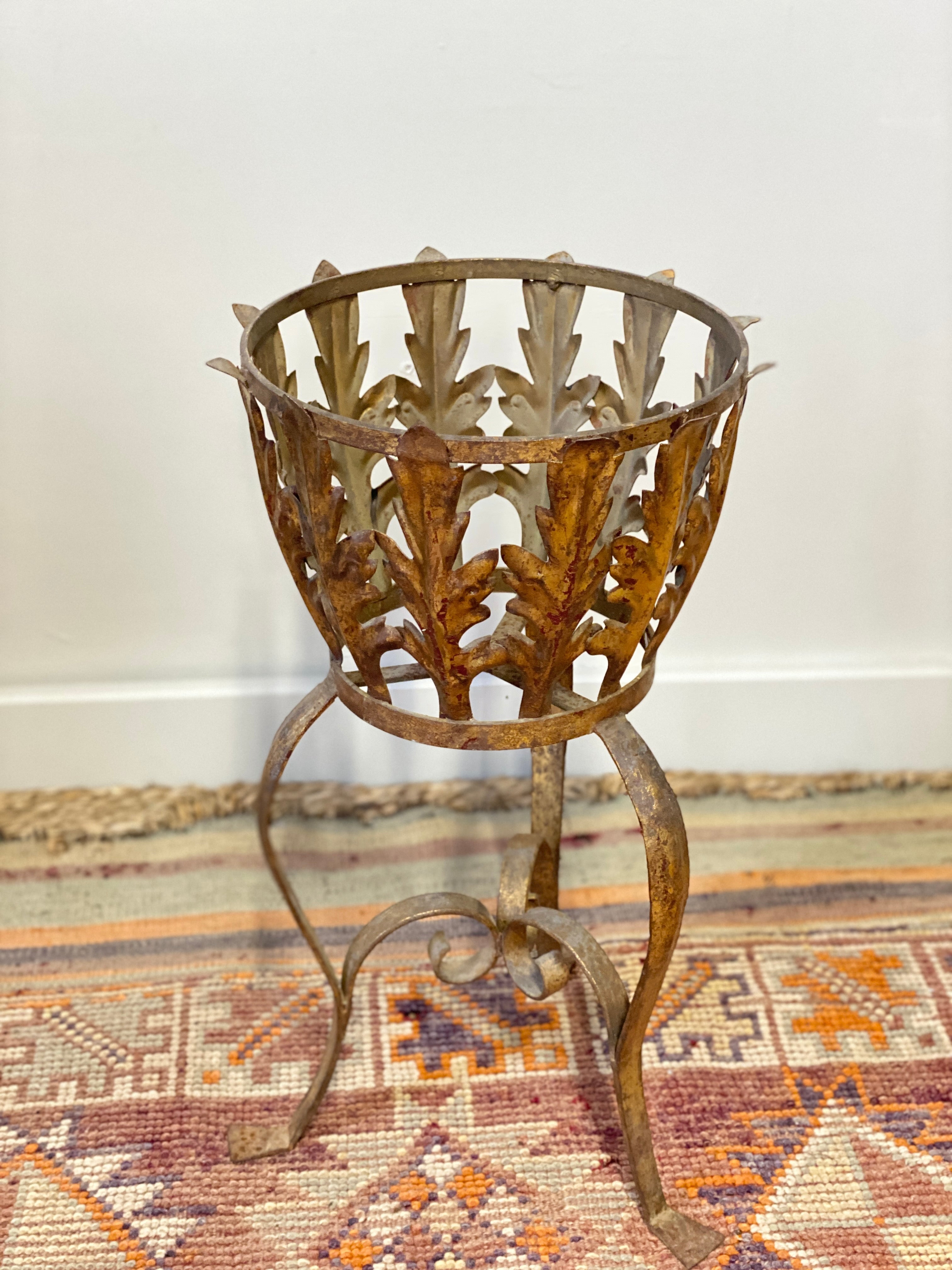 Attractive Spanish Gilt Metal Plant Stand