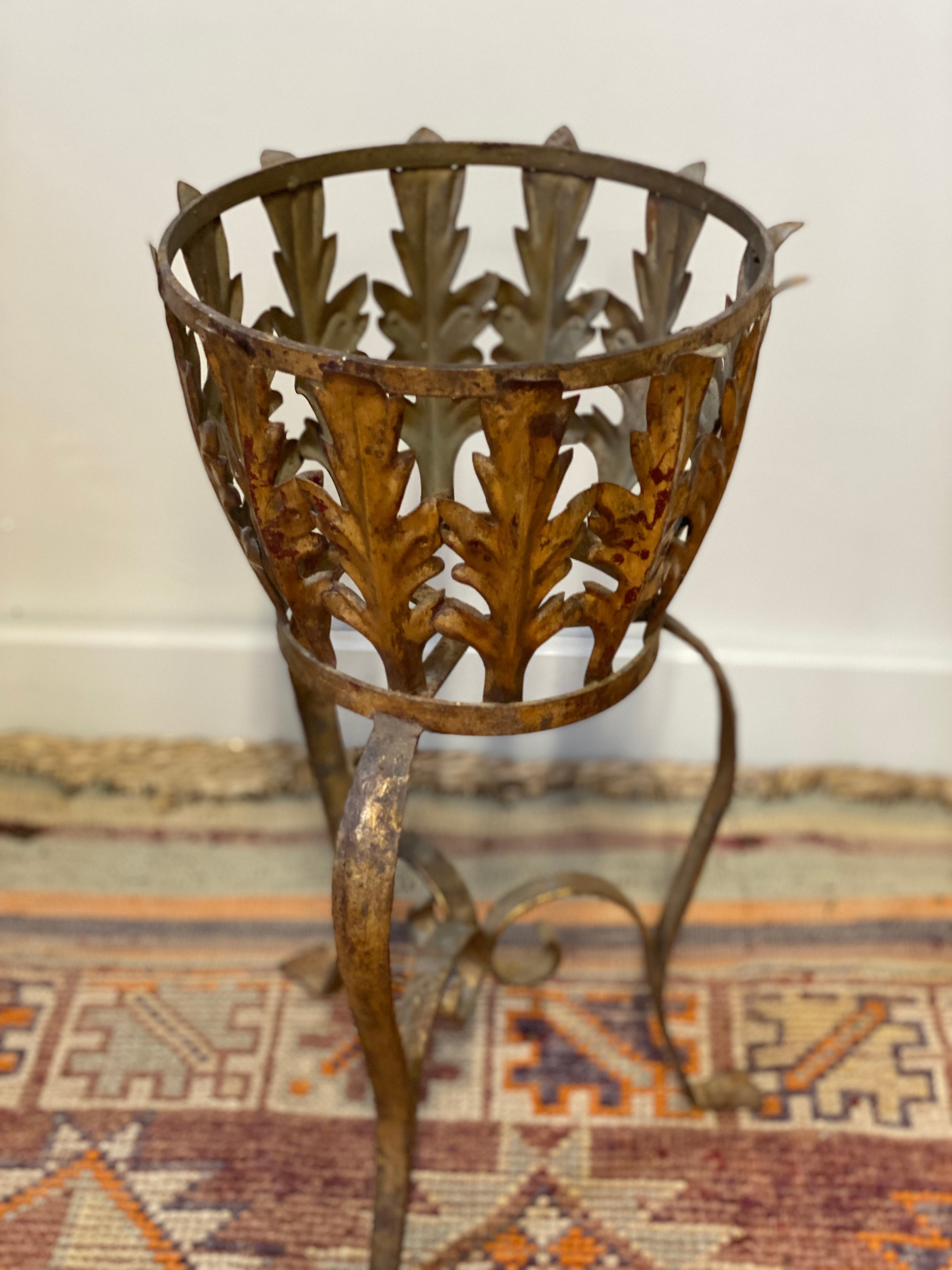 Attractive Spanish Gilt Metal Plant Stand