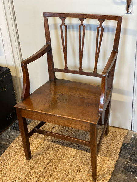 A really elegant Antique English Oak & Elm armchair