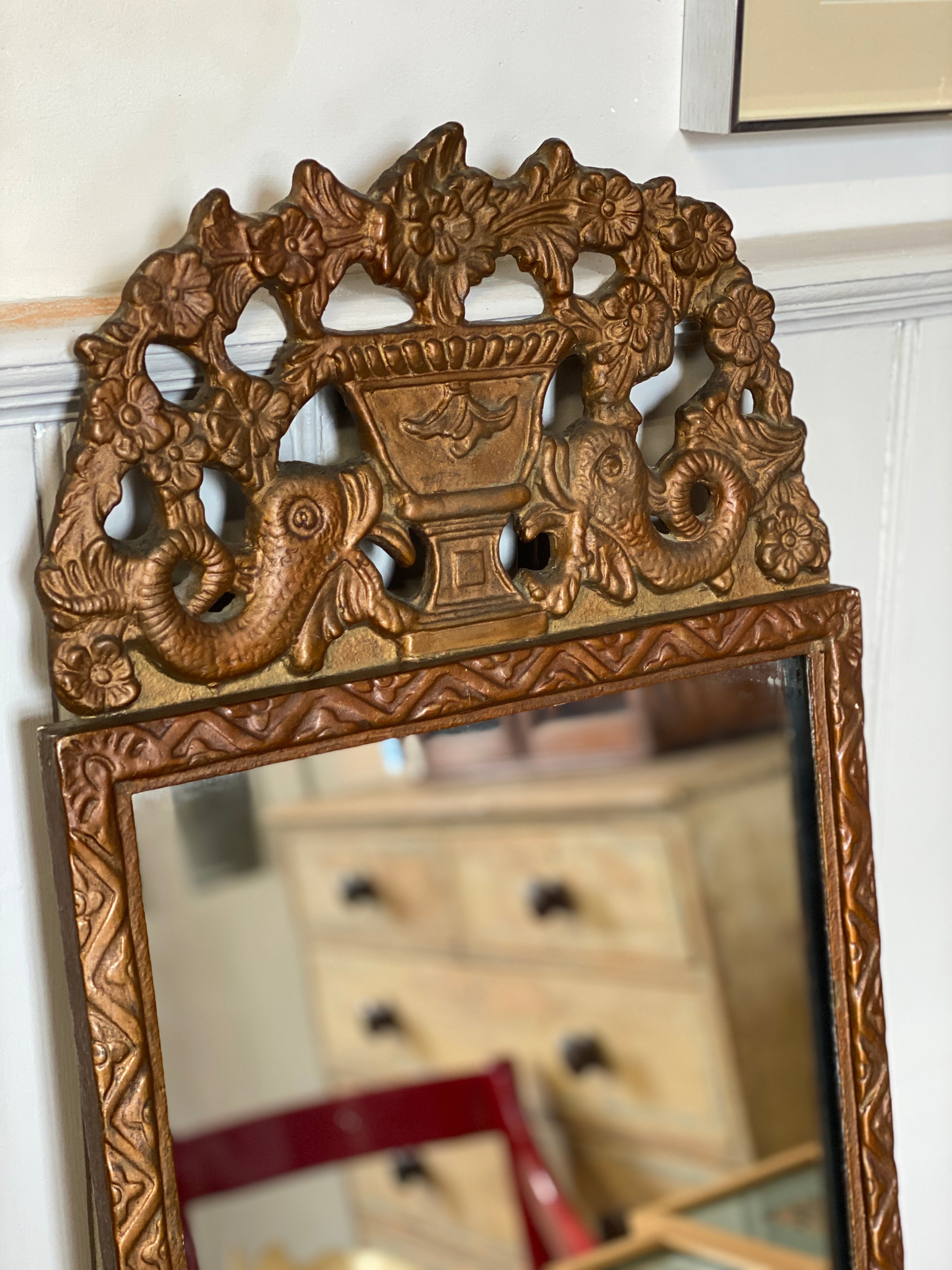 Small Metal Gilt Mirror