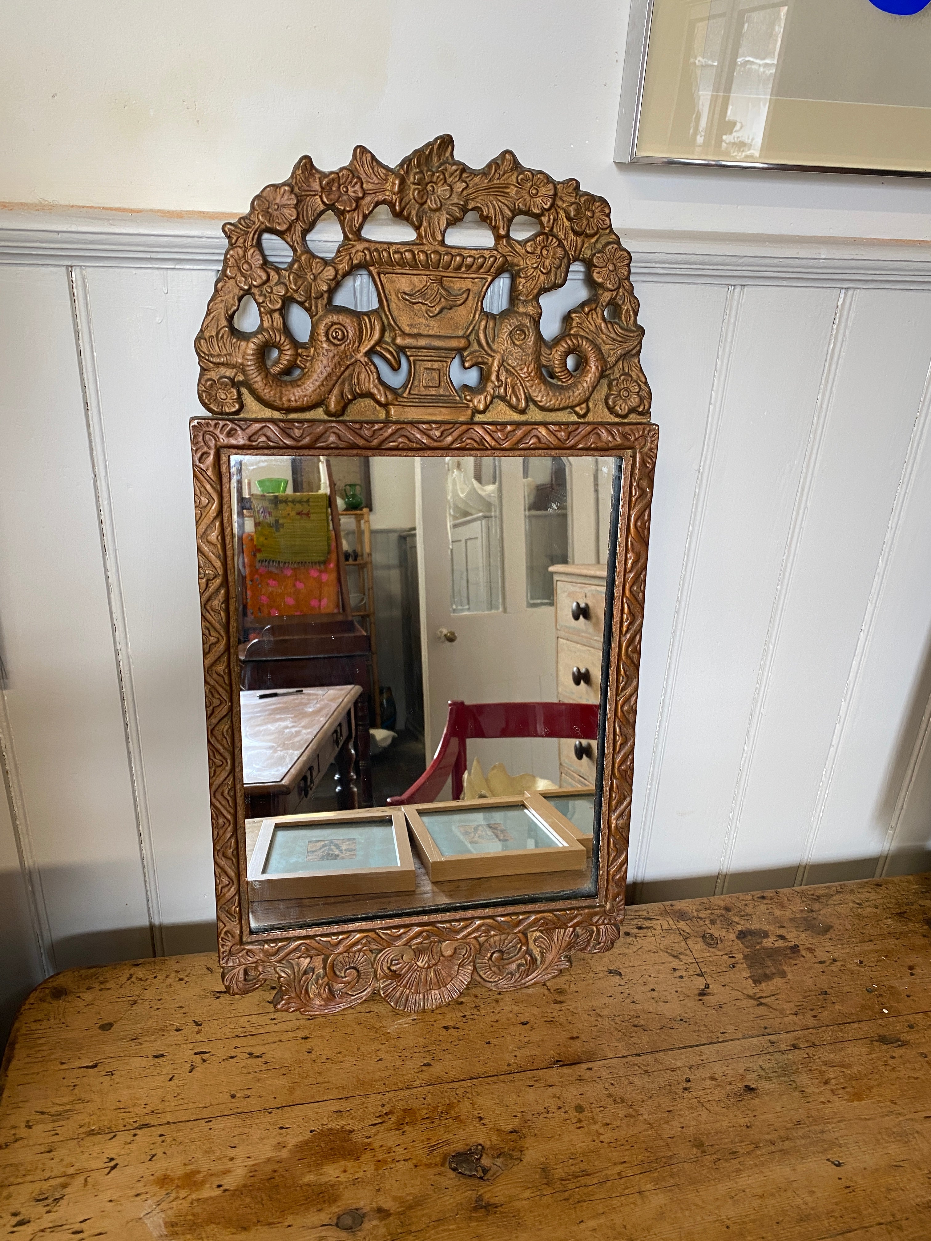 Small Metal Gilt Mirror