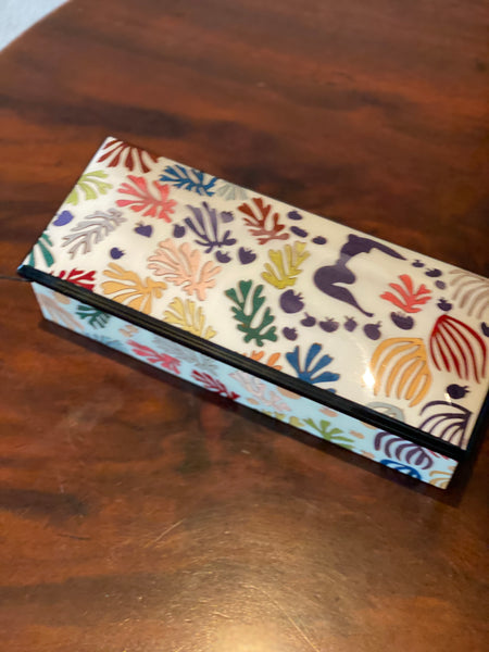 Long Italian Marquetry Boxes with Velvet Interiors
